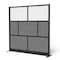 Luxor Expanse Modular Wall Room Divider System - Black Frame - 70" x 70" Starter Wall MW-7070-FCGB - alternate 1